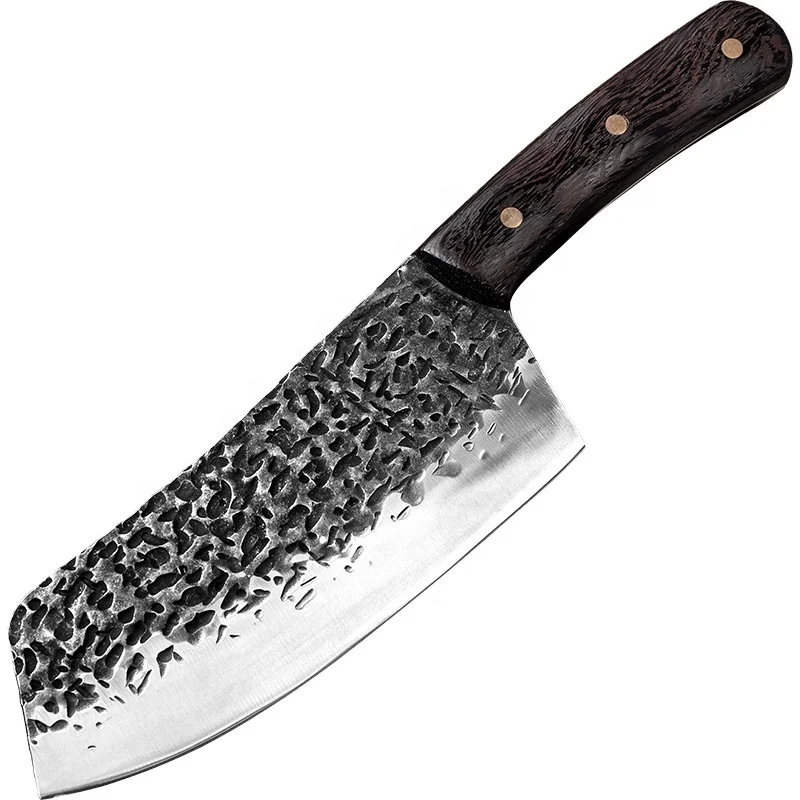 Hand Forged Kitchen Knife Hammered Cut Beef Pig Chicken Vegetables Old Chinese Kitchen Knife Stainless Steel