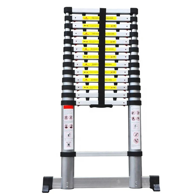 12.5FT Folding Climb Aluminum Ladder Telescopic Extension Step Ladder Multi Purpose ladder stool stairs