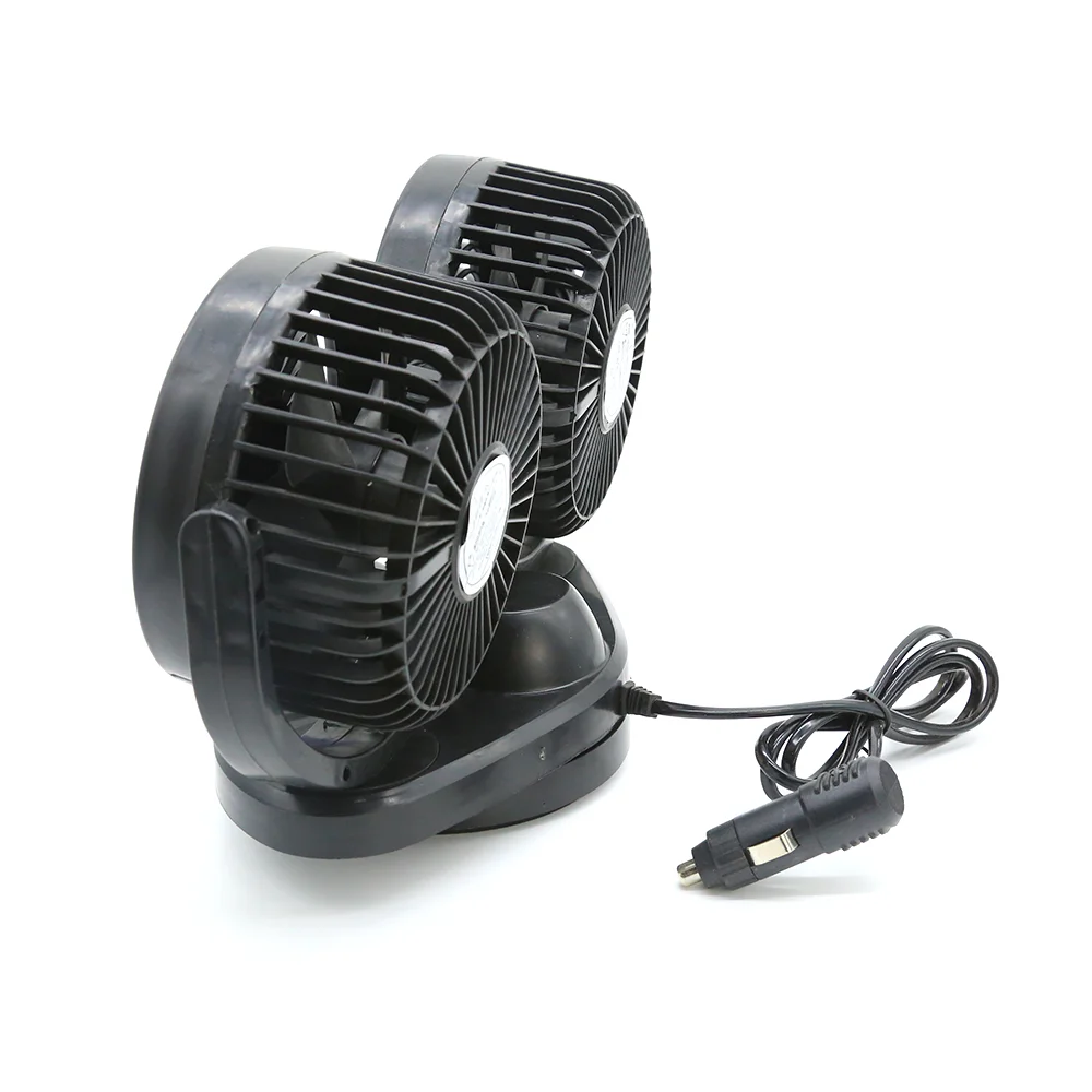 4inch/108mm DC 12V 6.5W Vehicle Blower In Car Revolving Plastic Car Fan 360 degree
