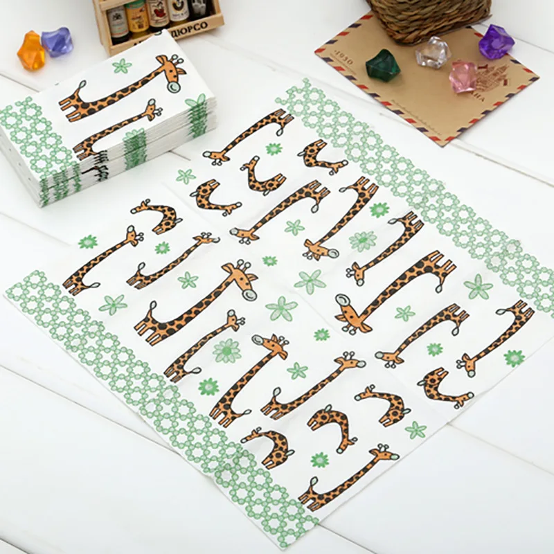 Wholesale Biodegradable Personalized High Quality Printed Thick Custom Paper Beverage Napkins