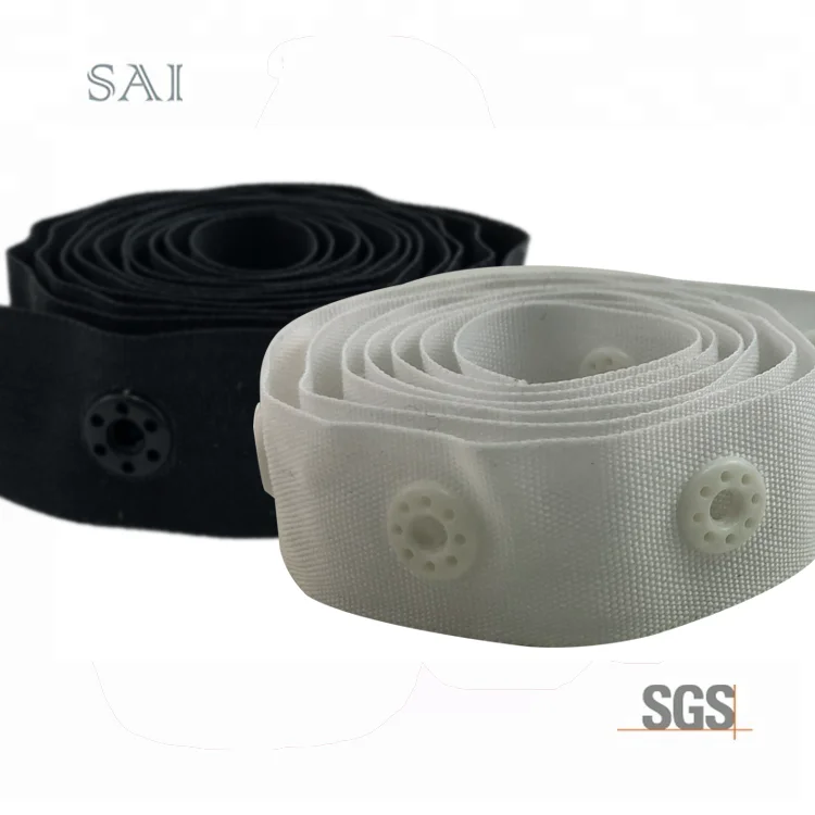 18mm Tape Width with Dyeable Colors Fashion Plastic Round Snap Tape