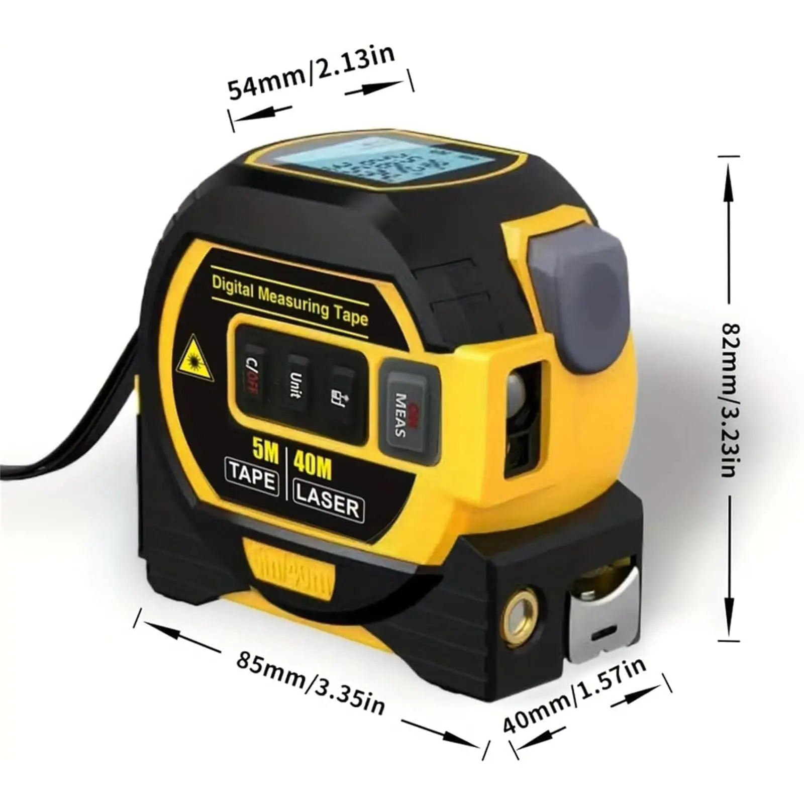 Multi-Function Measuring Tool 3 in1 Digital Measure Roll Cord Mode For Woodworking Laser Measuring Tape Distance Meter
