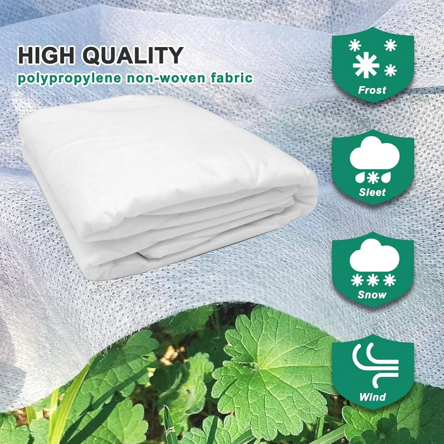 Warm Worth Floating Row Cover & Plant Blanket Fabric for Frost Protection, Harsh Weather Resistance& Seed Germination