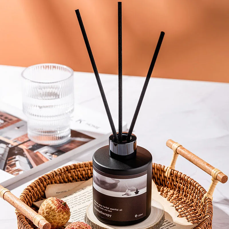 Luxury 120ml Reed Diffuser Air Freshener Scented Oil Perfume Home Decoration Glass Bottle with Wedding Occasion Gift Set