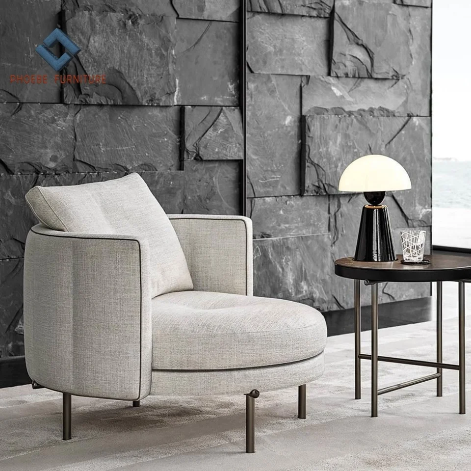 Modern living room small round lounge chairs sofa luxury design armchairs