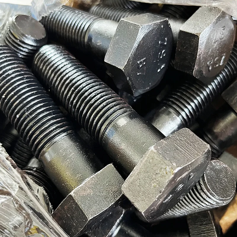 ANSI4140 ASTM A193 B7 A194 Gr.2H/ Gr.2HM Black Oxided Stud Bolt Hex Bolt Nut Studbolt Washer