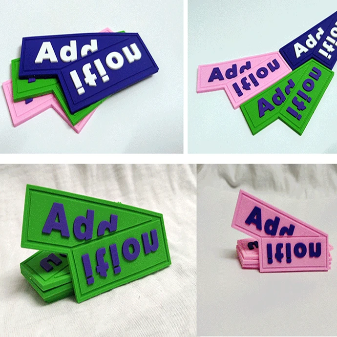 Luxury Garment Accessories Customized PVC Patches 3D Silicone Rubber Labels