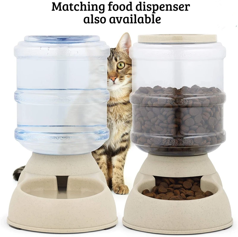 New Design Automatic Pet Dog Food Feeder, Automatic Pet Water Dispenser Water Drinking Fountain with Non Skid feet