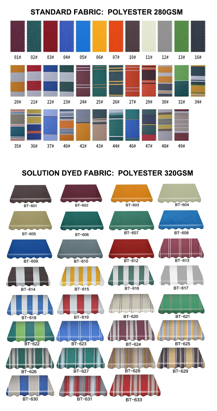 waterproof sunshade fabric for retractable awning