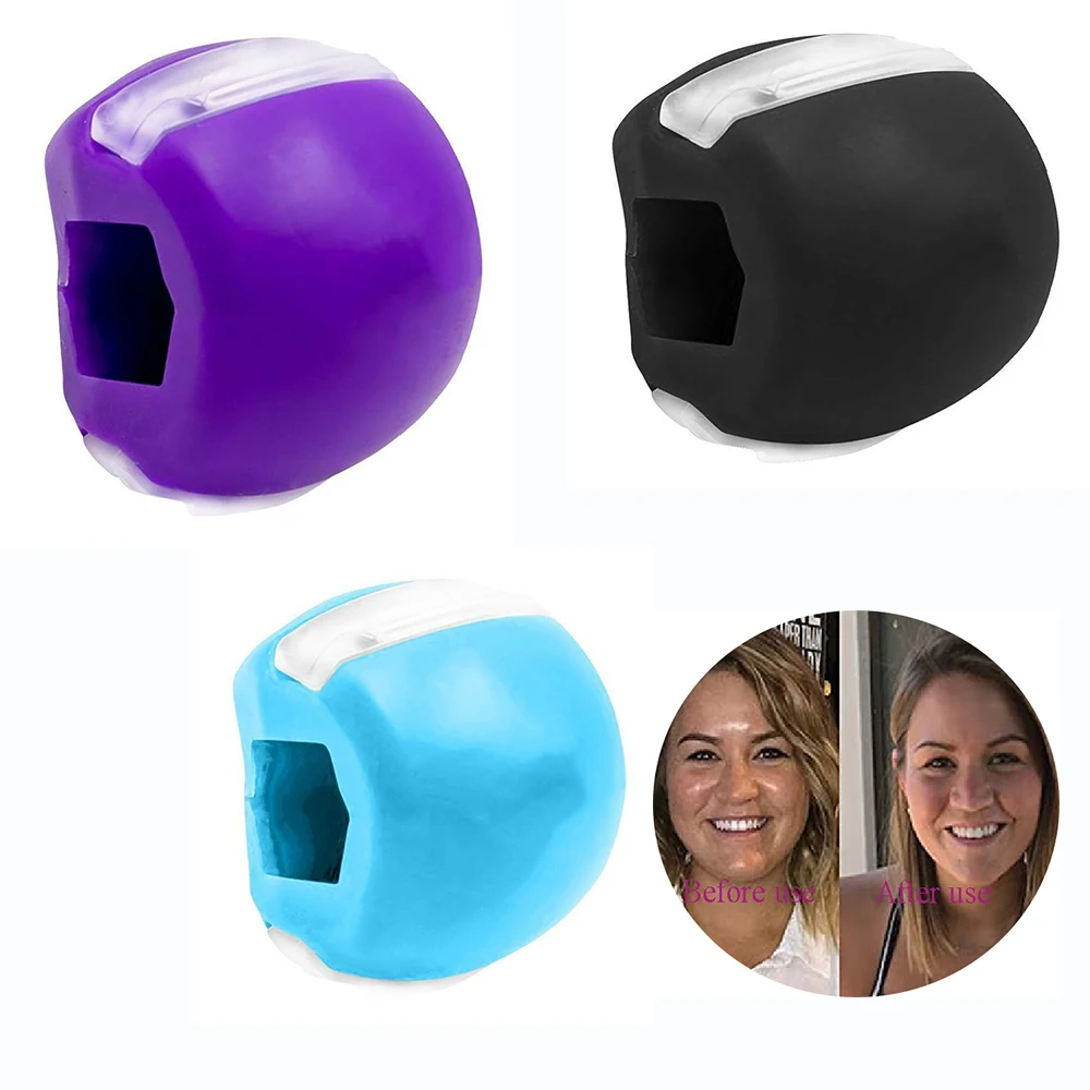 facial-flex face & neck resistance exercise kit,facial muscle tightening exercise, portable facial chew tool jaw exerciser ball