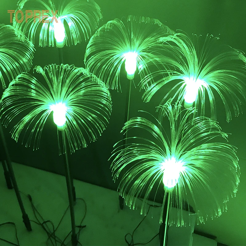 
TOPREX DECOR outdoor decorations acrylic led flower stand flexible fiber optic pool light source 