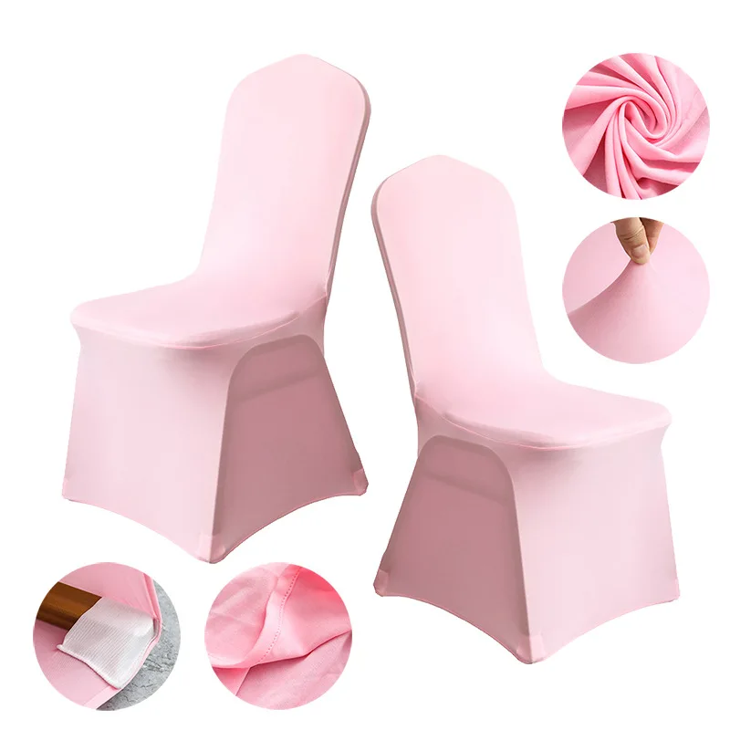 Elastic Fabric Made Chair Cover Wedding Ceremony Dining  Event Stretch Spandex Chair Dress Fancy Wedding Decor Chair Cover