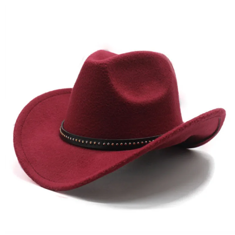 2024 western ethnic style low price wide brim outdoor fedora jazz 100% wool felt breathable crushable waterproof cowboy hat