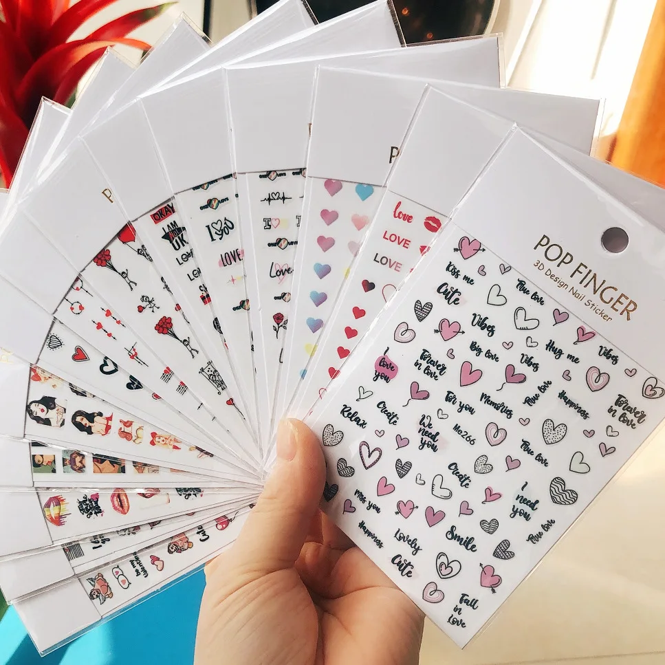 High Quality Cheap Nails Stickers 2023 Colorful Butterfly Nail Art Sticker Decals Spring Summer Flower Nail Art Stickers