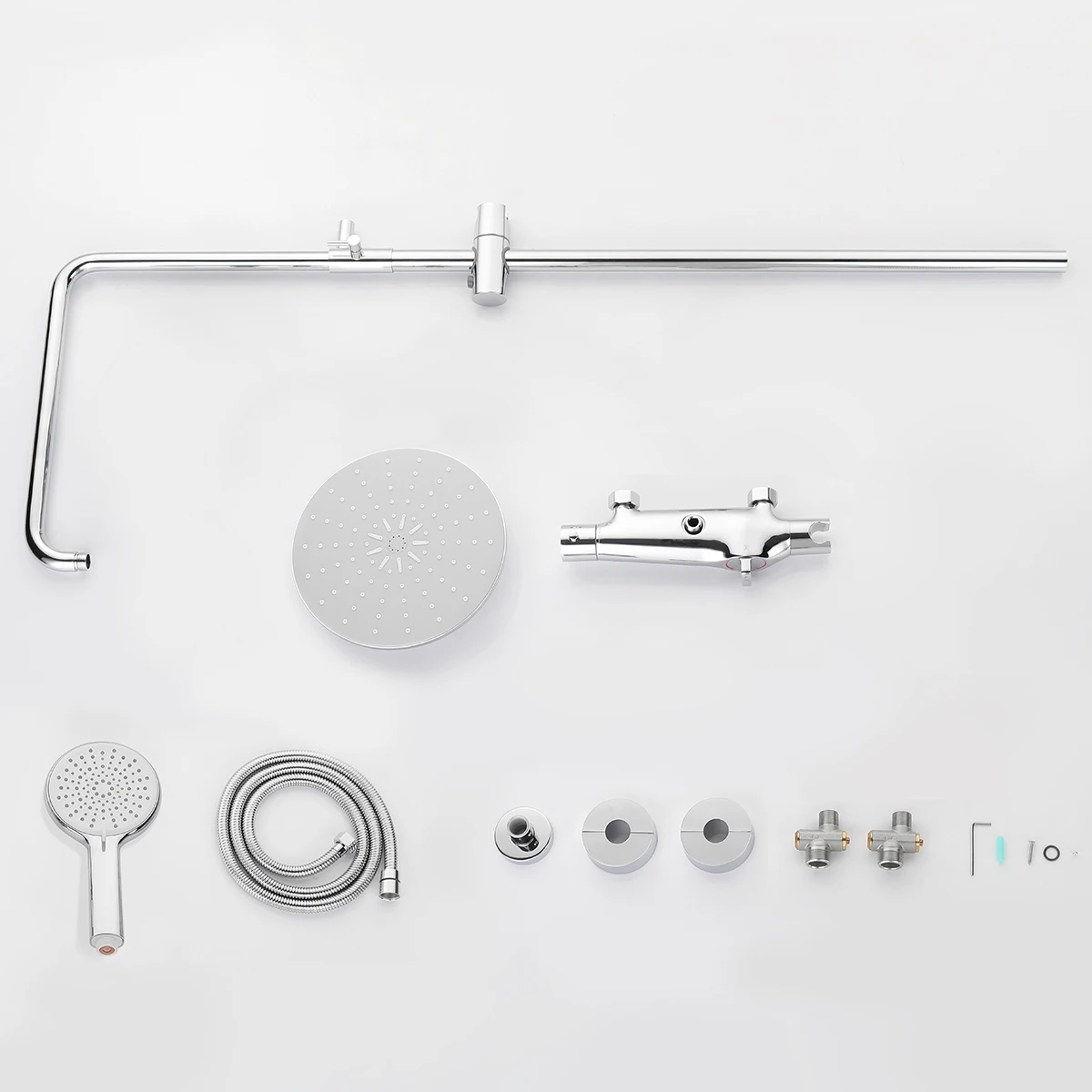 Newly Design chrome polished single handle rain shower spray set bathroom shower faucet set