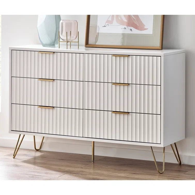 Contemporary Luxury Storage 6 Drawer Wooden Cabinet Italian style Living Room Cabinets For Dining