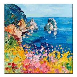 Modern Art Painting Acrylic Wall Art Decoration Piece Seascape Oil Painting For Christmas