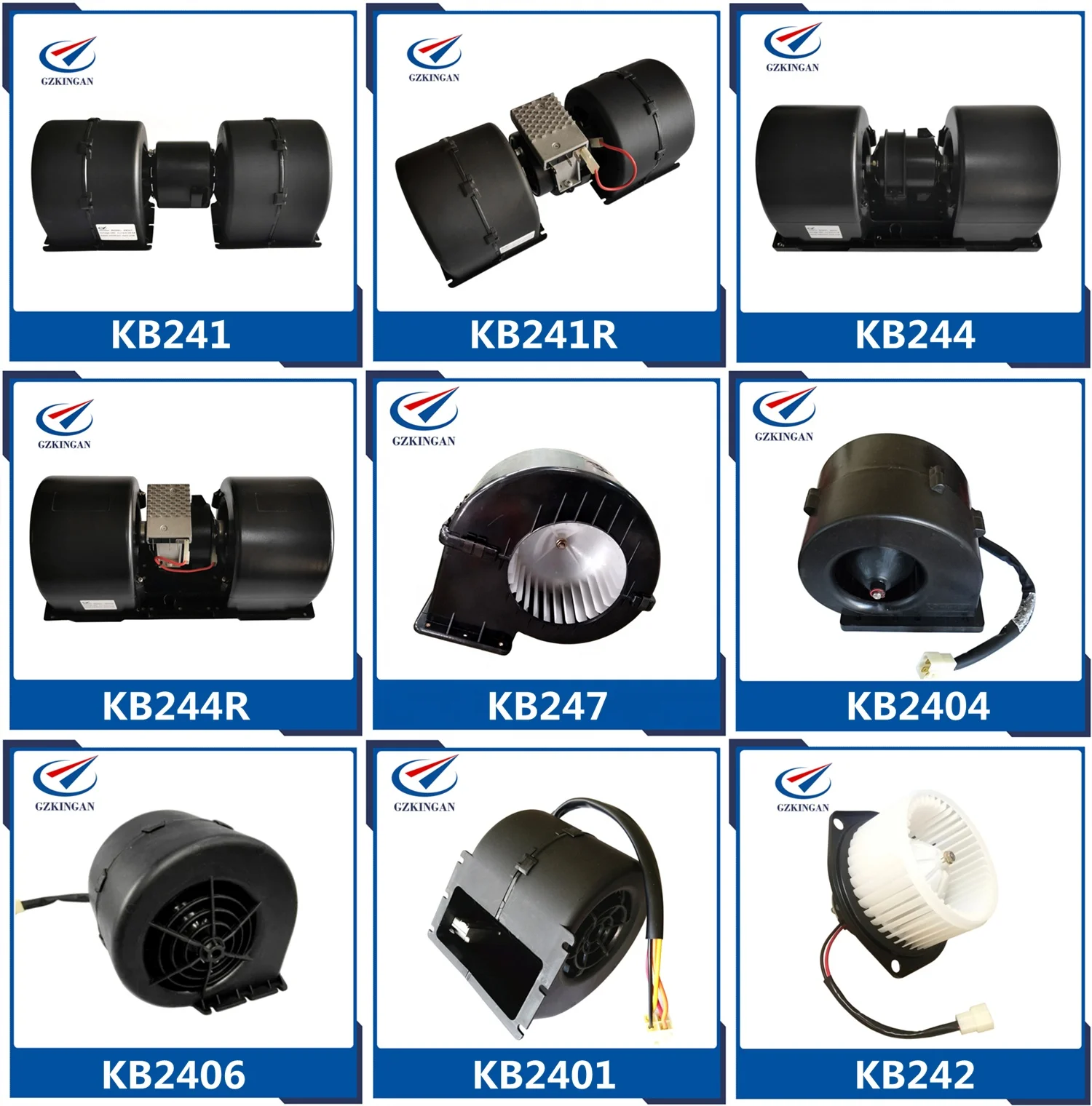 Evaporator blower same as Spal motor fan, 12V/24V evaporator blower fan