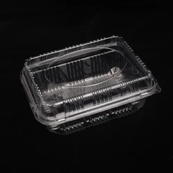 Wholesale transparent disposable fruit box food grade PET vegetable packaging box