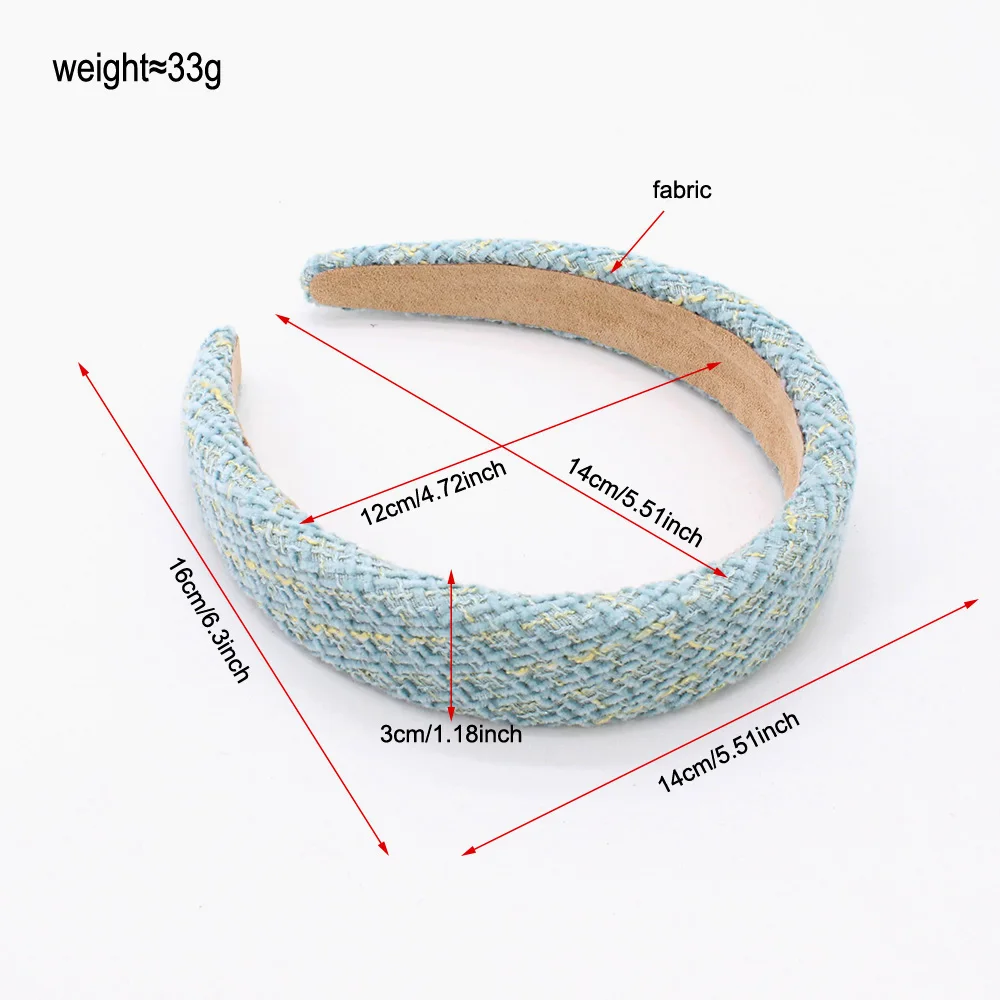 IFOND Elegant Beautiful Fabric Braid Wide Hairbands French Vintage Hair Accessories Designer Women Sponge Headbands