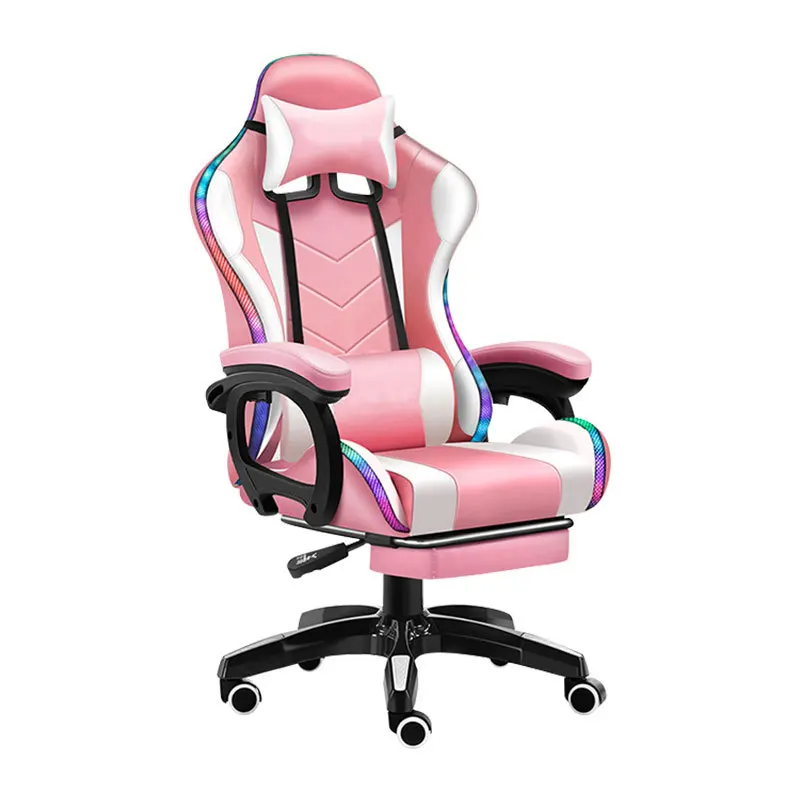 RGB rosa chaise OEM sedie эргономичный геймер PC de oficina компьютер Черный подъемный sillas Gamer led гоночный игровой стул