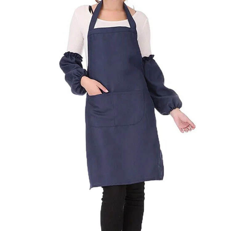 Premium custom kitchen bib apron with 2 pockets