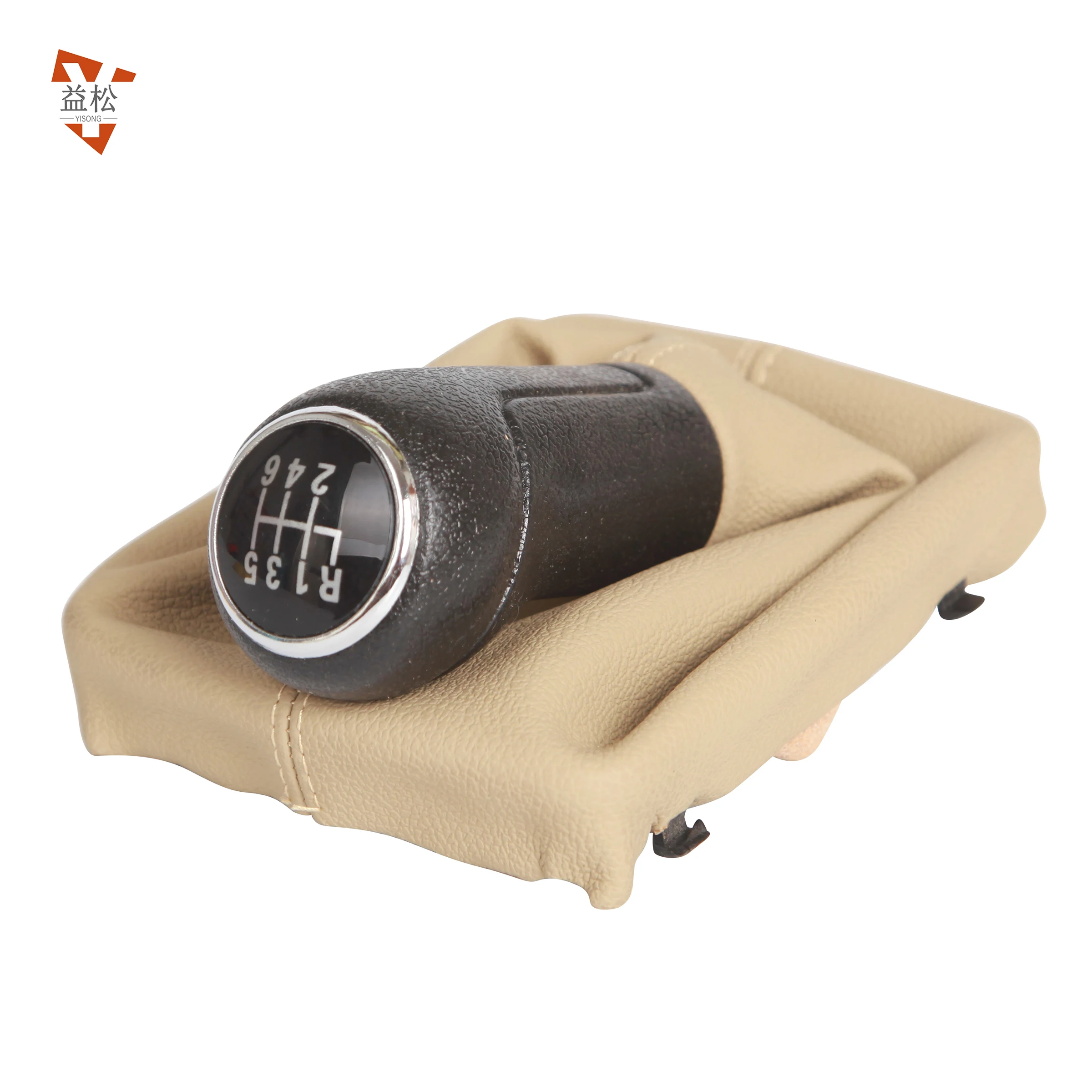 Manufacture auto parts car gear shift knob beige leather 6 speed cover knob for audi A6 L gear shift cover OEM 4G0 863 278 D