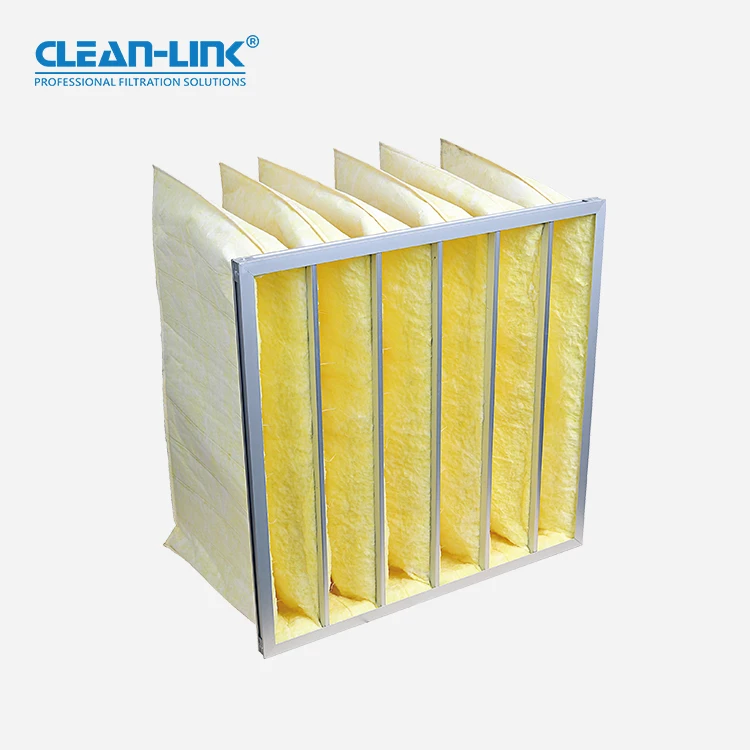 Eco-friendly Feature Medium Efficiency F7 F8 Ahu Filter Synthetic Pocket for Chimney