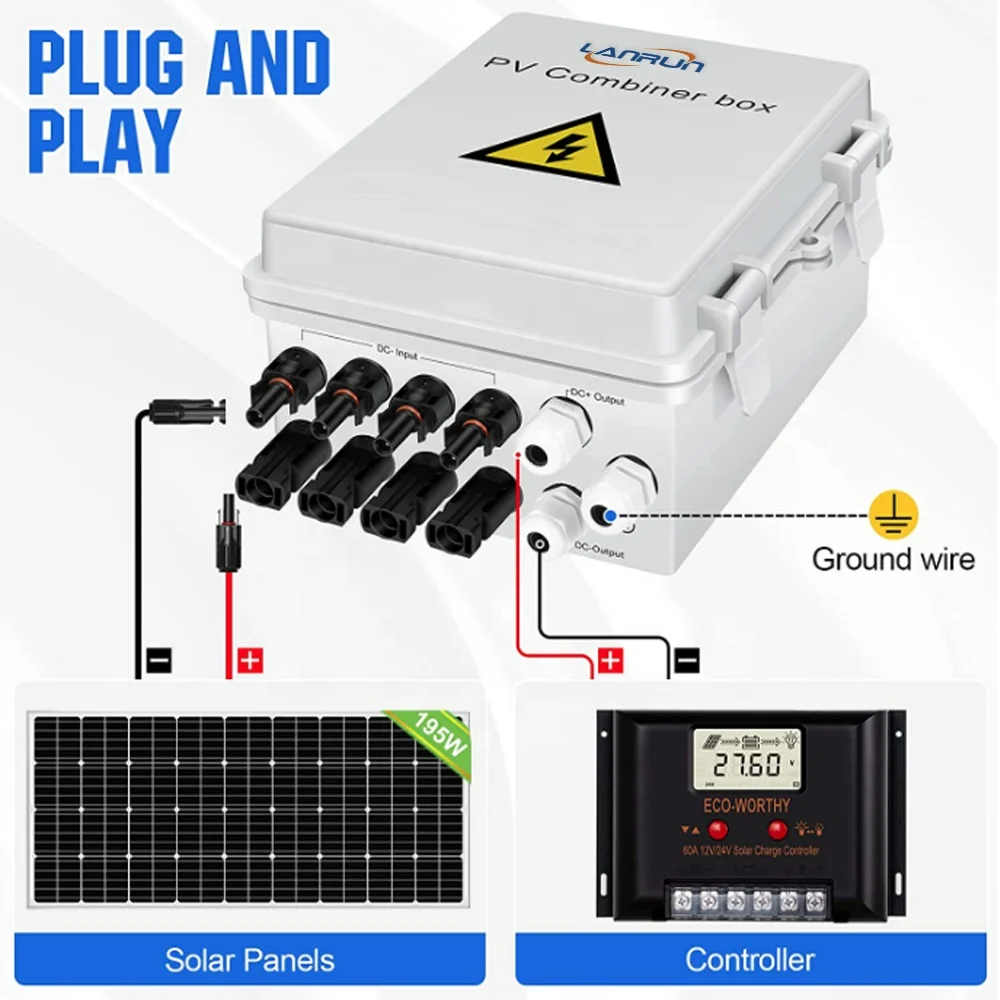 [Free Sample]Outdoor Solar Energy Pv Dc 1000v 8/10/12/14/16 Strings Ip66 Waterproof Combiner Box With Fuse Isolator