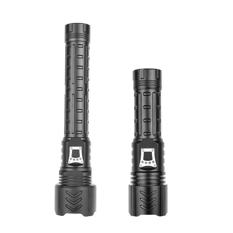  25000 Lumen XHP90 LED Military Power Bank Flashlight Portable Pro Police Torch Vibrator for