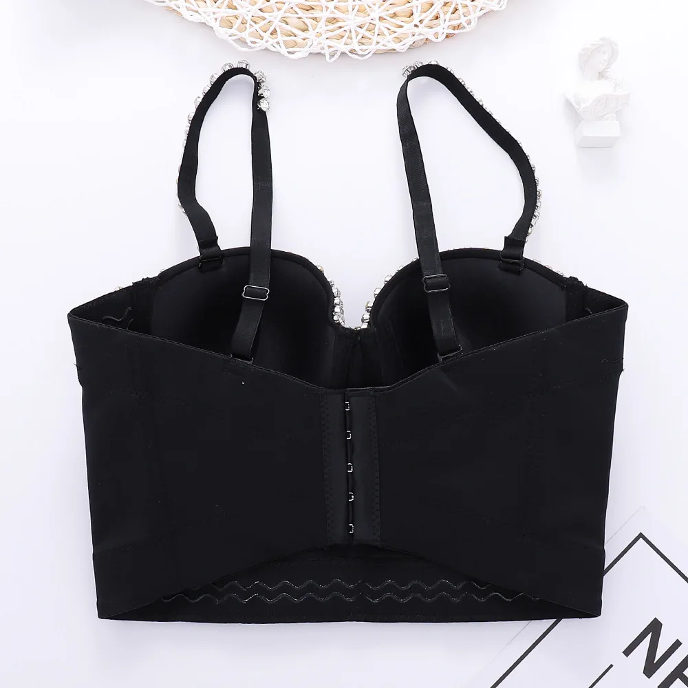 
T903 Sexy Triangle Diamond Short Tank Top Jazz Hip-hop Knitting Prom Women Bustier Corsets Brat Crop Tops Vendors 