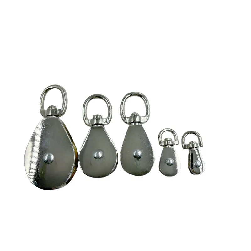 rigging block ss304 or ss316 Swivel eye type single sheave stainless steel pulley