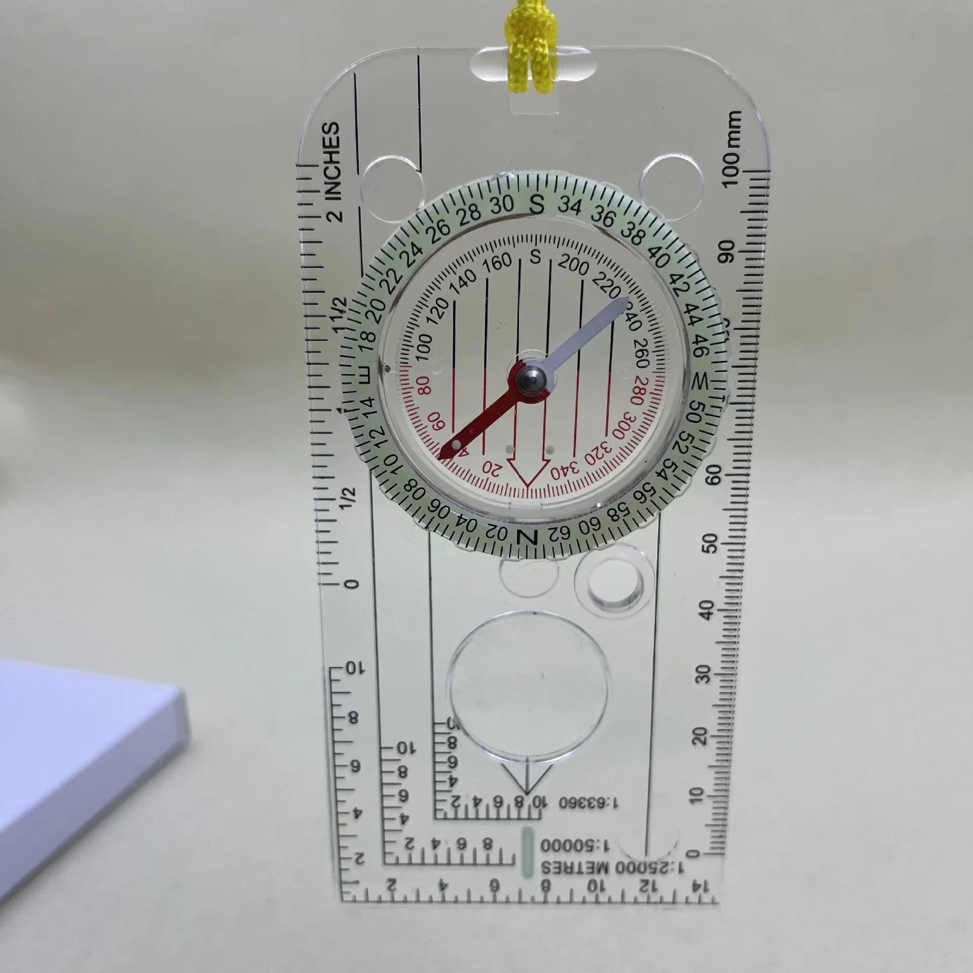 hot selling Transparent map measure orienteering compass with scale,Pocket compass,promotion gift