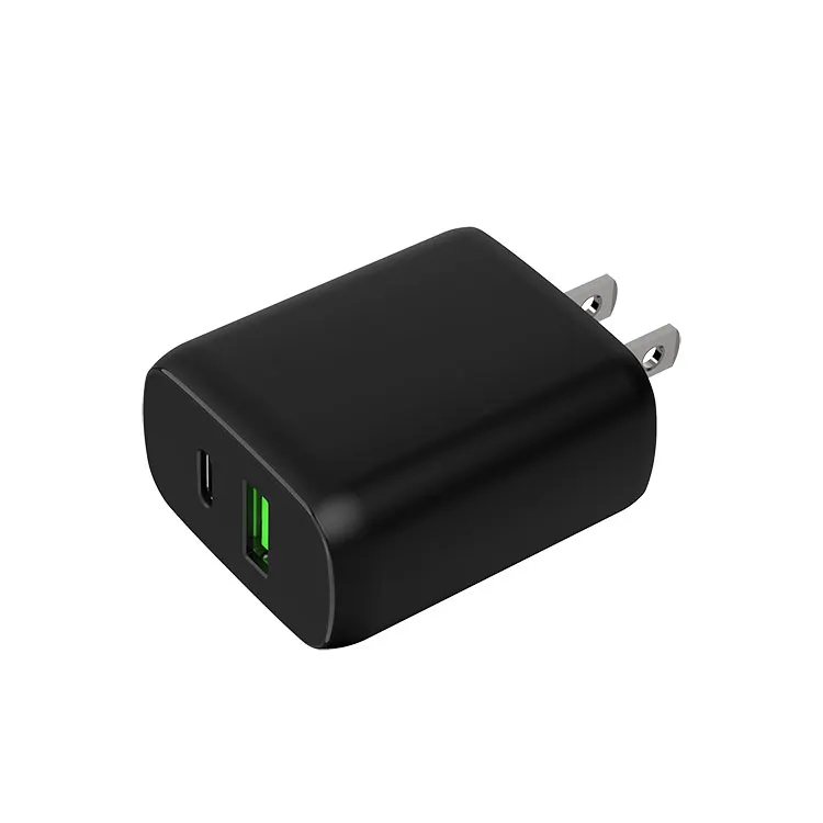 2 usb port 25w c type pd pps + qc3.0 18w fast travel charger with kc ce rohs etl cb erp certificate