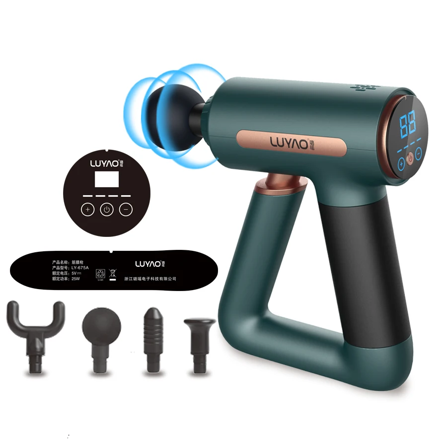 Luyao triangle body massager machine vibrating screen dc brushless motor controller massage gun