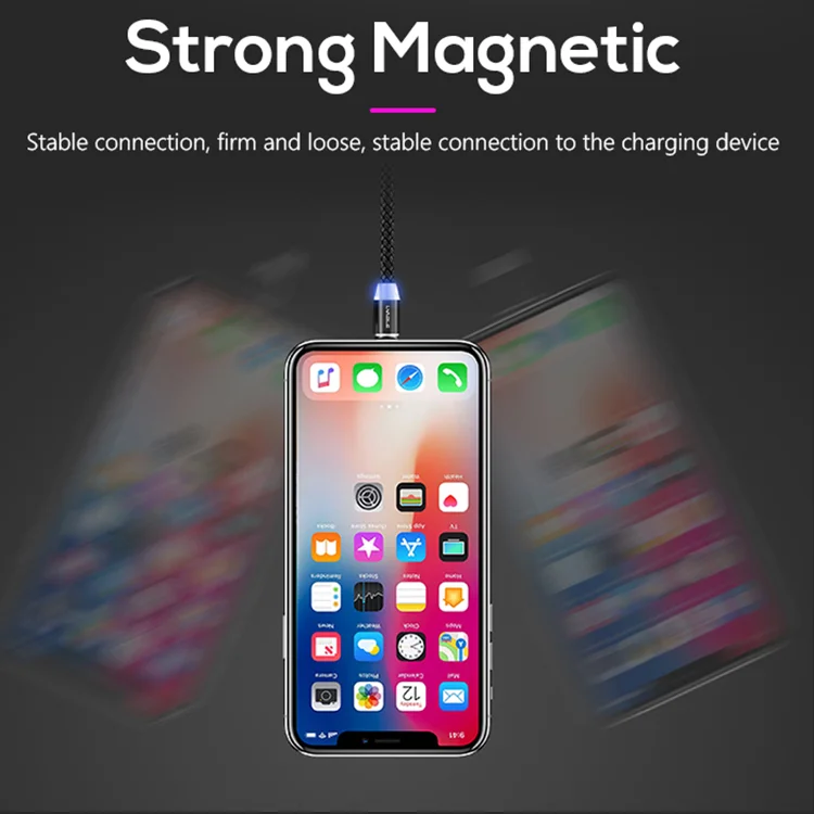 AORAX FREE shipping ready stocks micro usb type c 8 pin magnetic charging cable for iphone huawei samsung magnetic cable