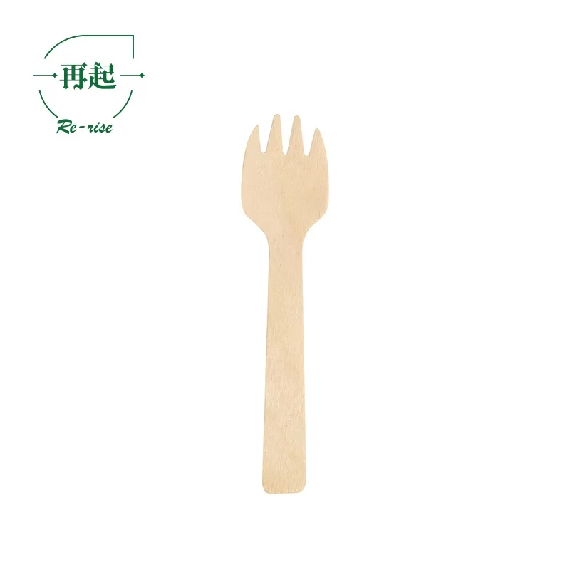 PRICE NEGOTIABLE 105mm or 10.5 cm  Mini Small Disposable Birch Wood Wooden Fork
