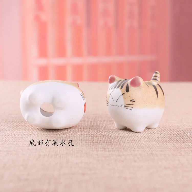 cute indoor cartoon cat animal shape flower plant pot succulent planters containers for cactus
