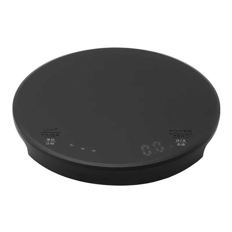 Черные зеркальные весы для кофе и эспрессо, базовые + электронные весы с автоматическим таймером, кухонные весы 0,1 г/3 кг