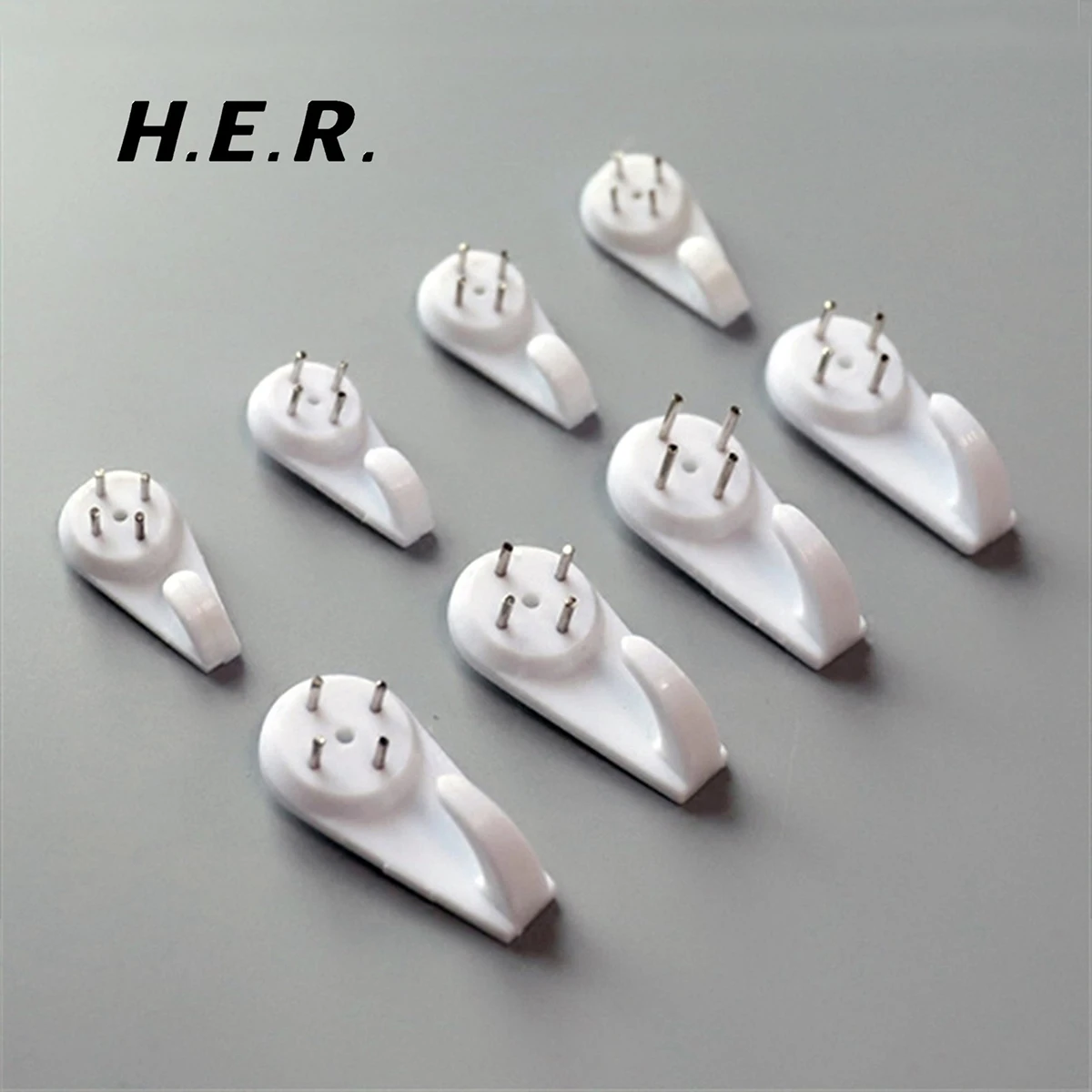 Высококачественный белый пластиковый Невидимый настенный крючок-вешалка для фоторамки