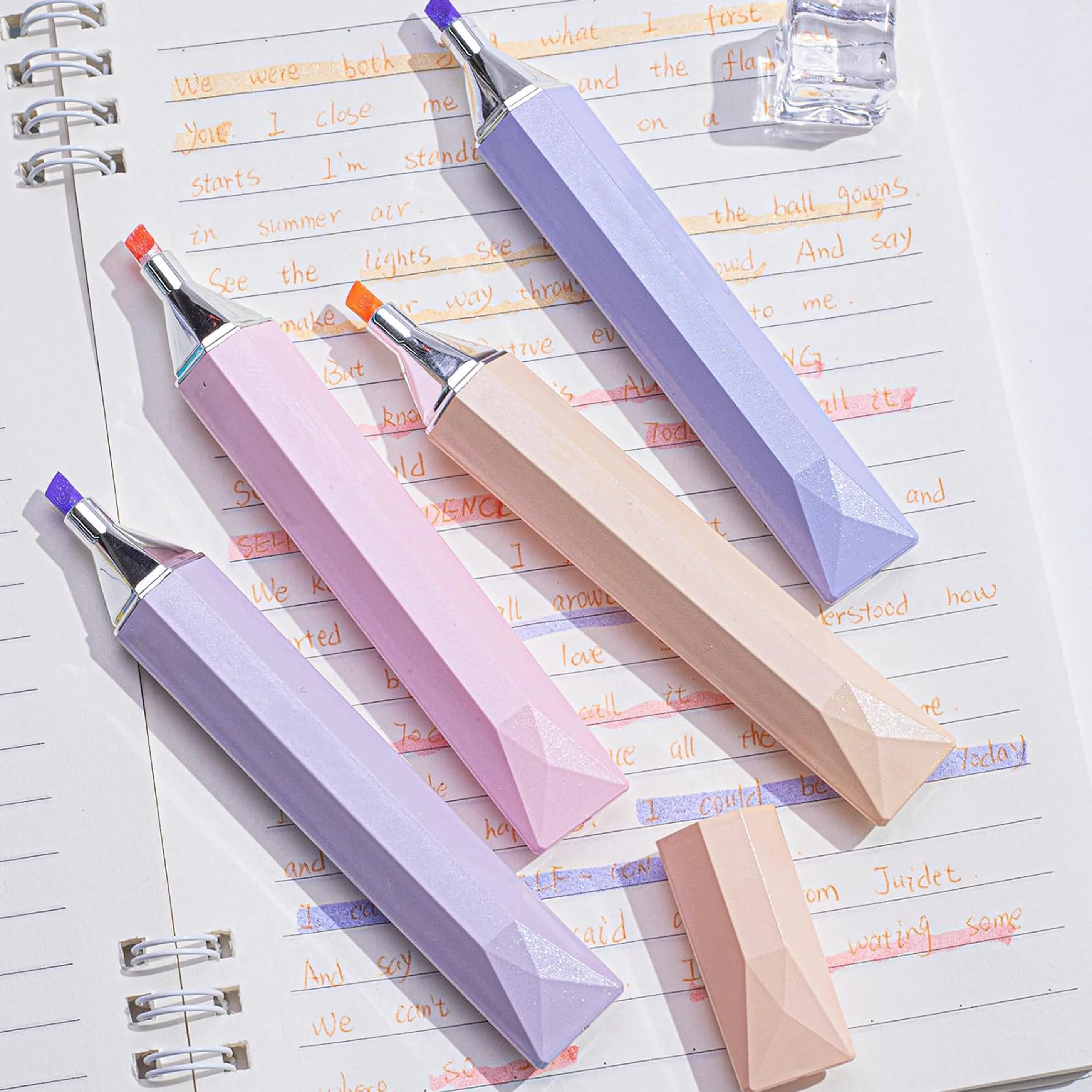 12 Assorted Colors Pastel Bible Highlighters Glitter Highlighter Marker Pen Set