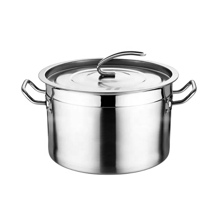 Цена по прейскуранту завода-изготовителя Коммерческая кухонная посуда 40L большой емкости кастрюля для готовки из нержавеющей стали супа индукционой бульона