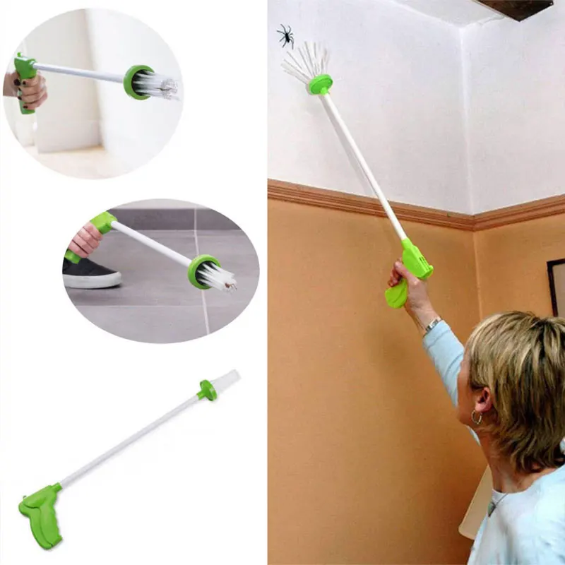 Long Handle Hand-Held Bug Away Grabber Indoor Racket Trap Outdoor Easy Catch Green Kids Flying Insect Catcher