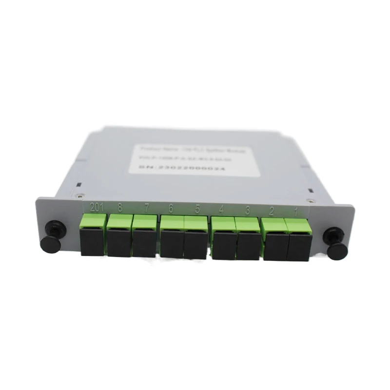 Оптическая оптоволоконная кассета 1x8 PLC Sc/apc Волоконно-оптический сплиттер цена 1x16 1X32 Plc пассивный оптический