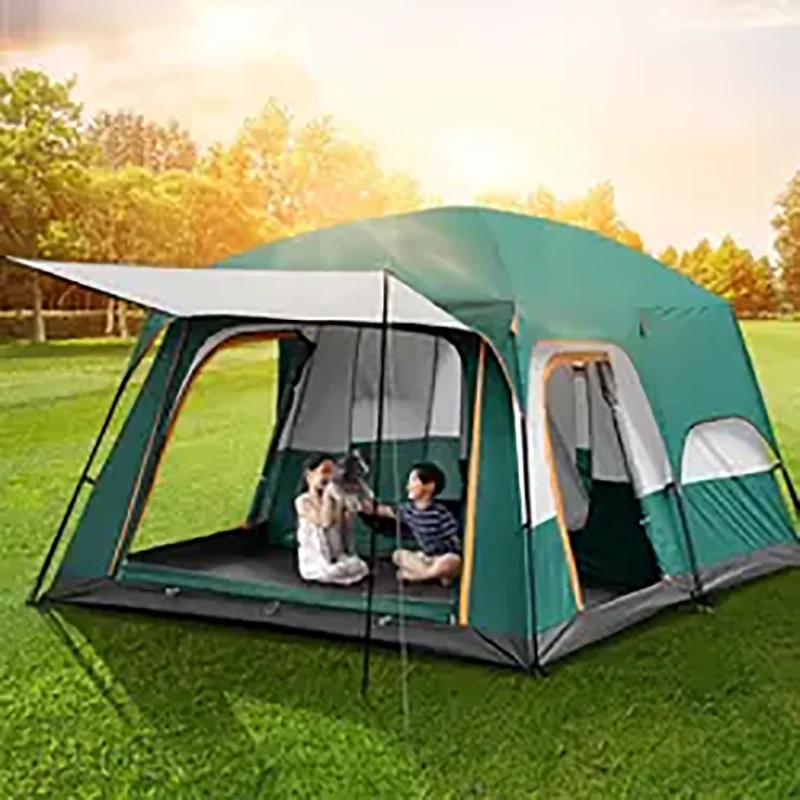 Outdoor Windproof Family Camping Tent Portable Tent for Traveling Picnic