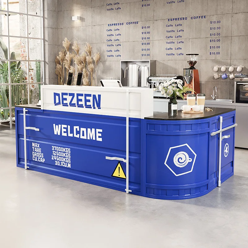 Cashier Gym Internet Celebrity Minimalist Iron Industrial Style Bar Retro Modern Small Front Desk Counter