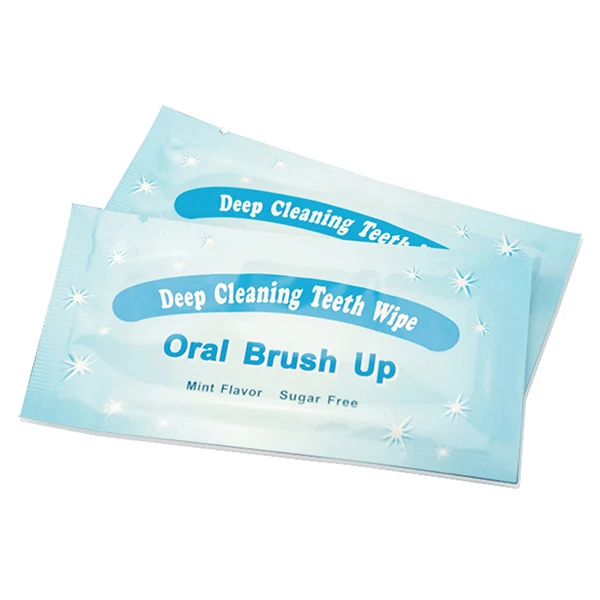 
tooth whitening mint adult teeth wipes customized pack 