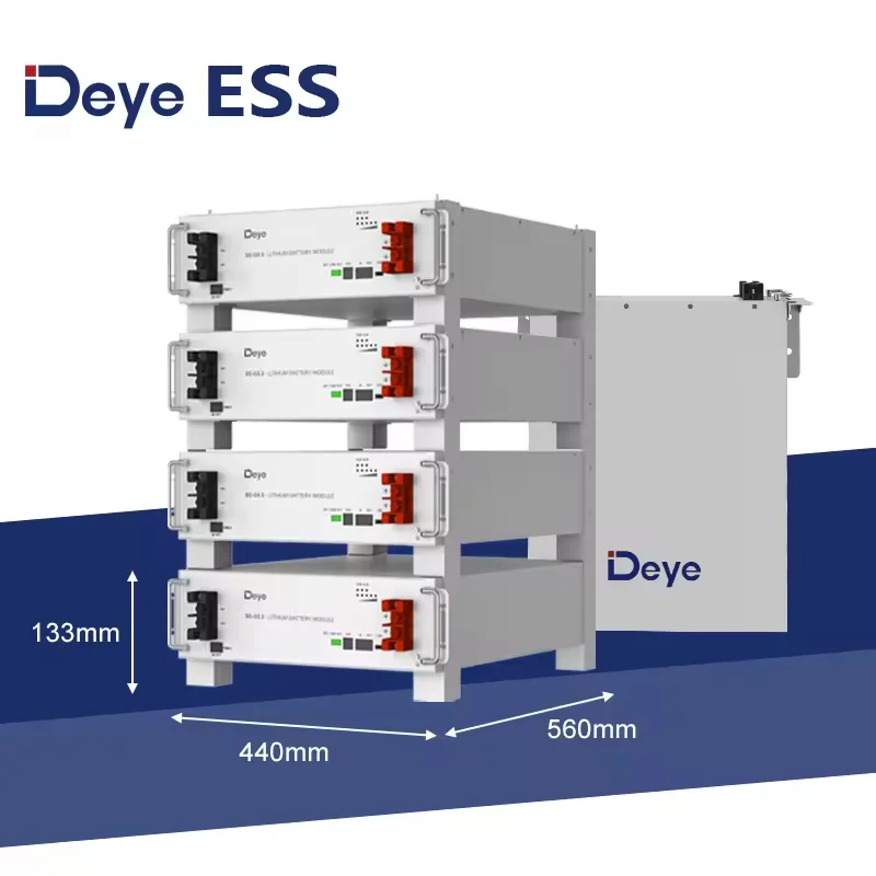 Deye Se-G5.1 Pro-B Eu In Stock Pack 3U 51.2V100Ah Energy Storage System Lifepo4 Battery Lithium Battery