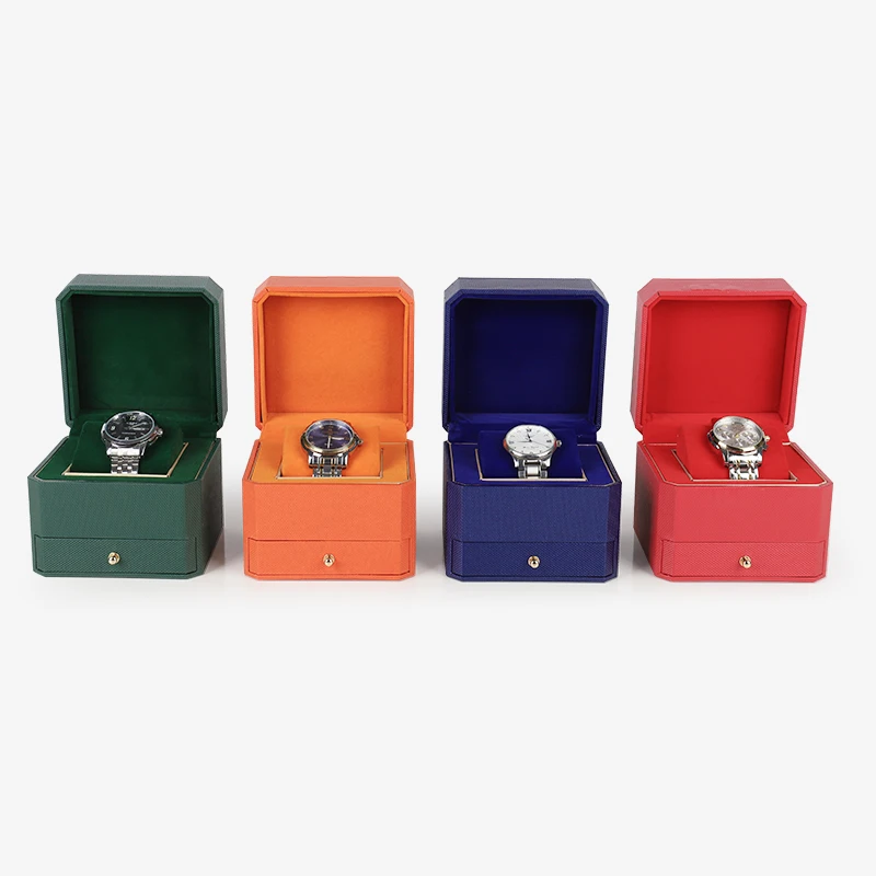 SUNDO OEM ODM High-quality watch box organizer gift box man watch and bracelet custom PU leather paper watch box & cases