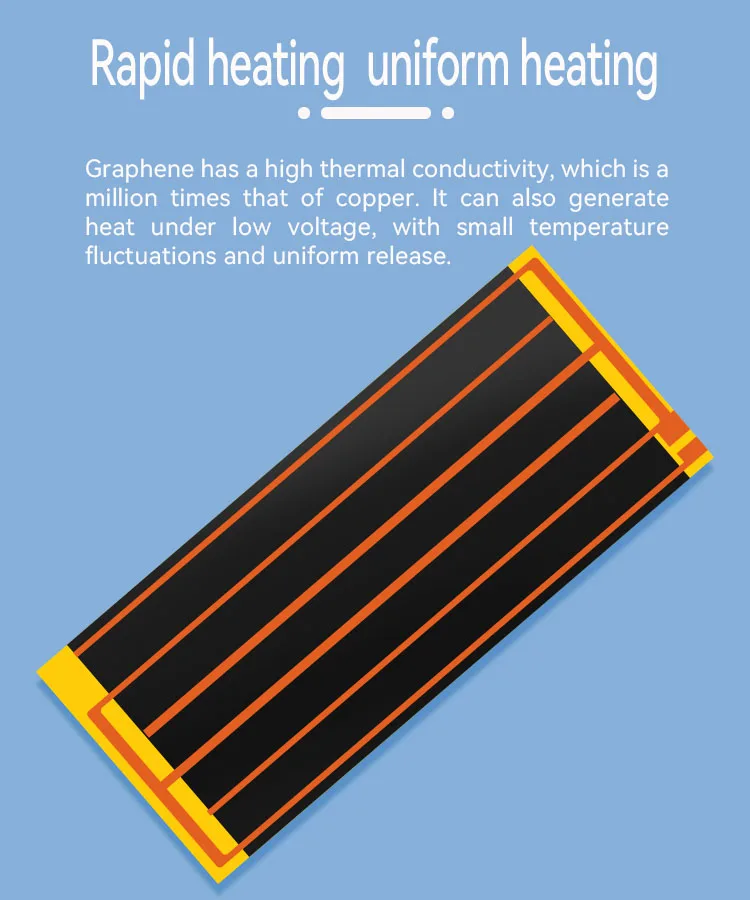 Graphene Waistguard Heating Sheet Thermostat Graphene Far Infrared Electric Heating Film for Heating Waistband